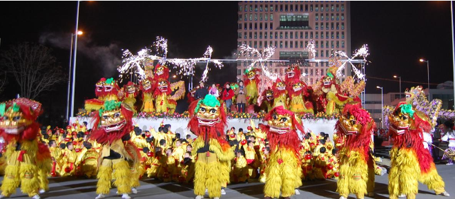 一場(chǎng)技驚四座精彩絕倫舞獅比賽上演獅舞技藝傳承！(圖1)